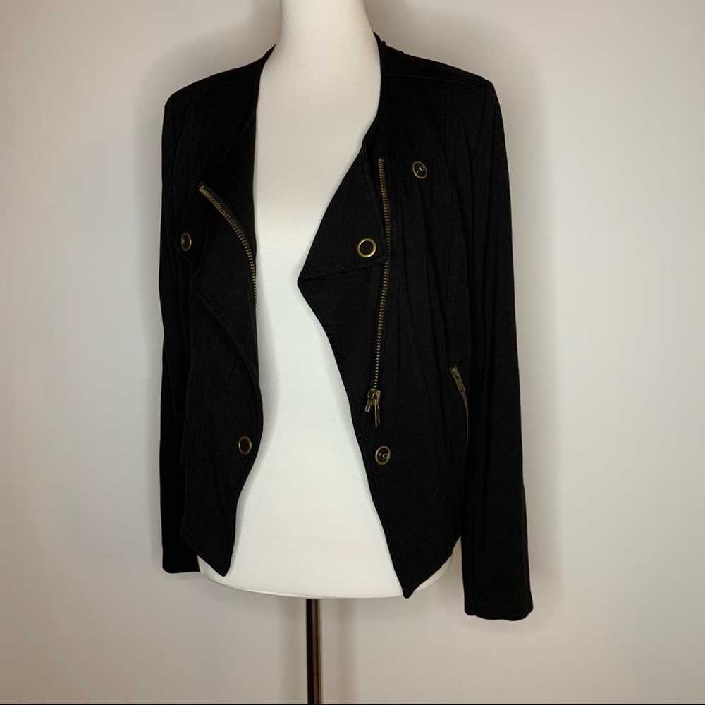 Cabi Black Pointe Moto Jacket #615 - Picture 5 of 12